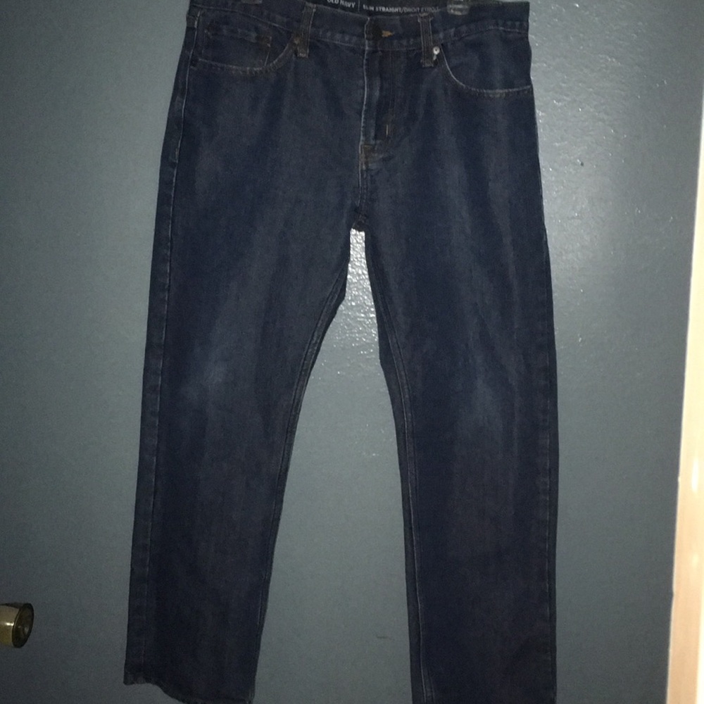 Old navy blue jeans